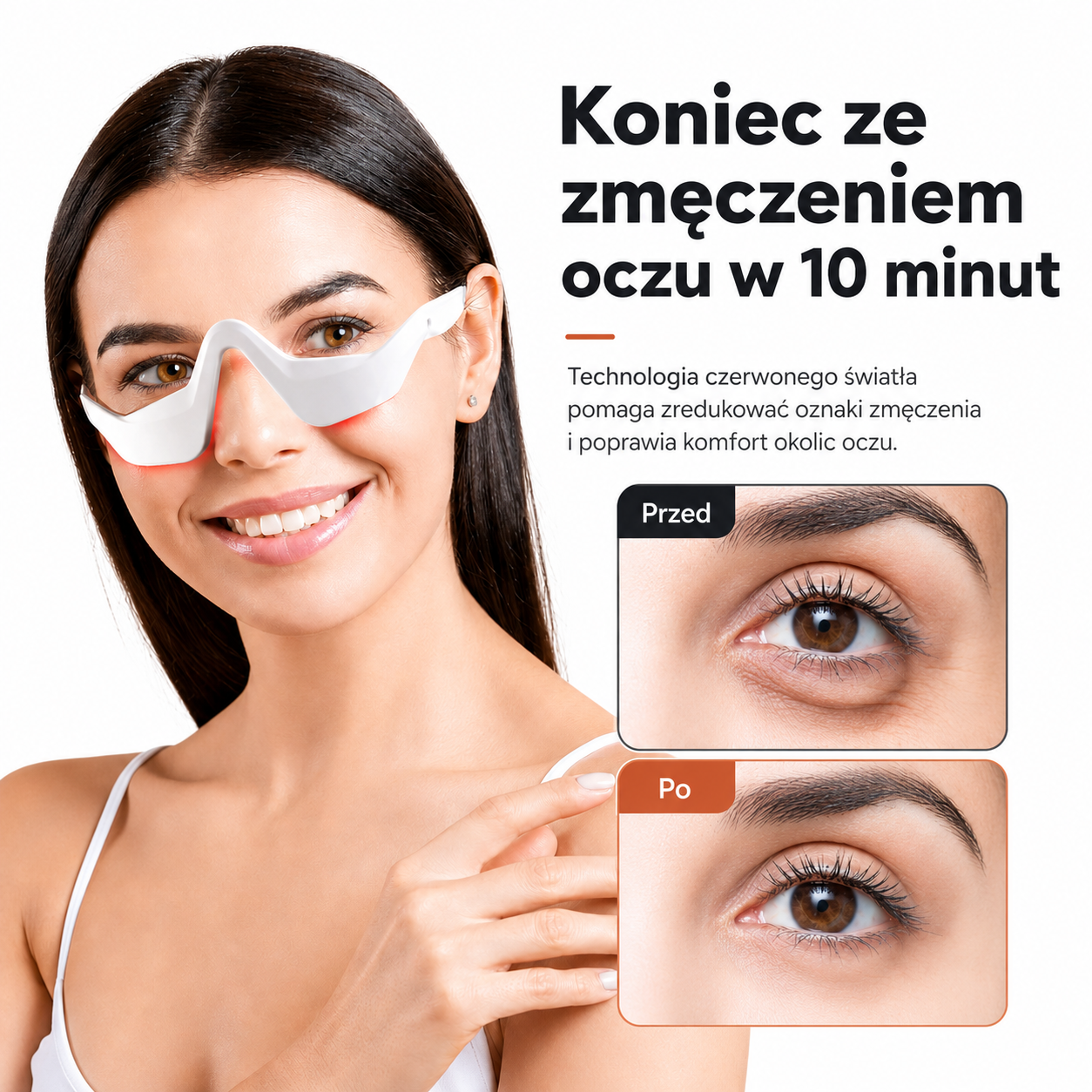 Masażer do Oczu EMS – Redukcja Zmęczenia i Cieni pod Oczami
