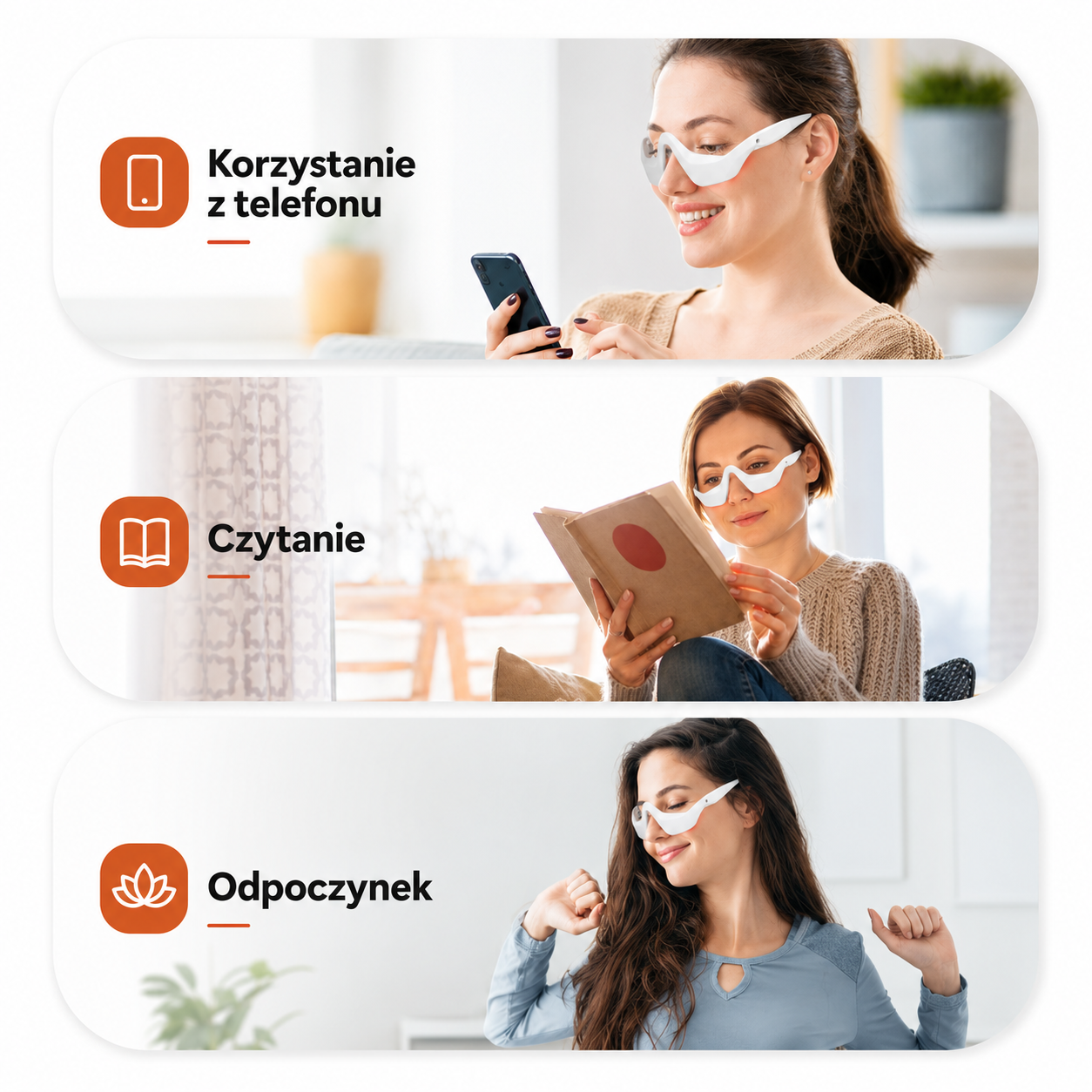 Masażer do Oczu EMS – Redukcja Zmęczenia i Cieni pod Oczami